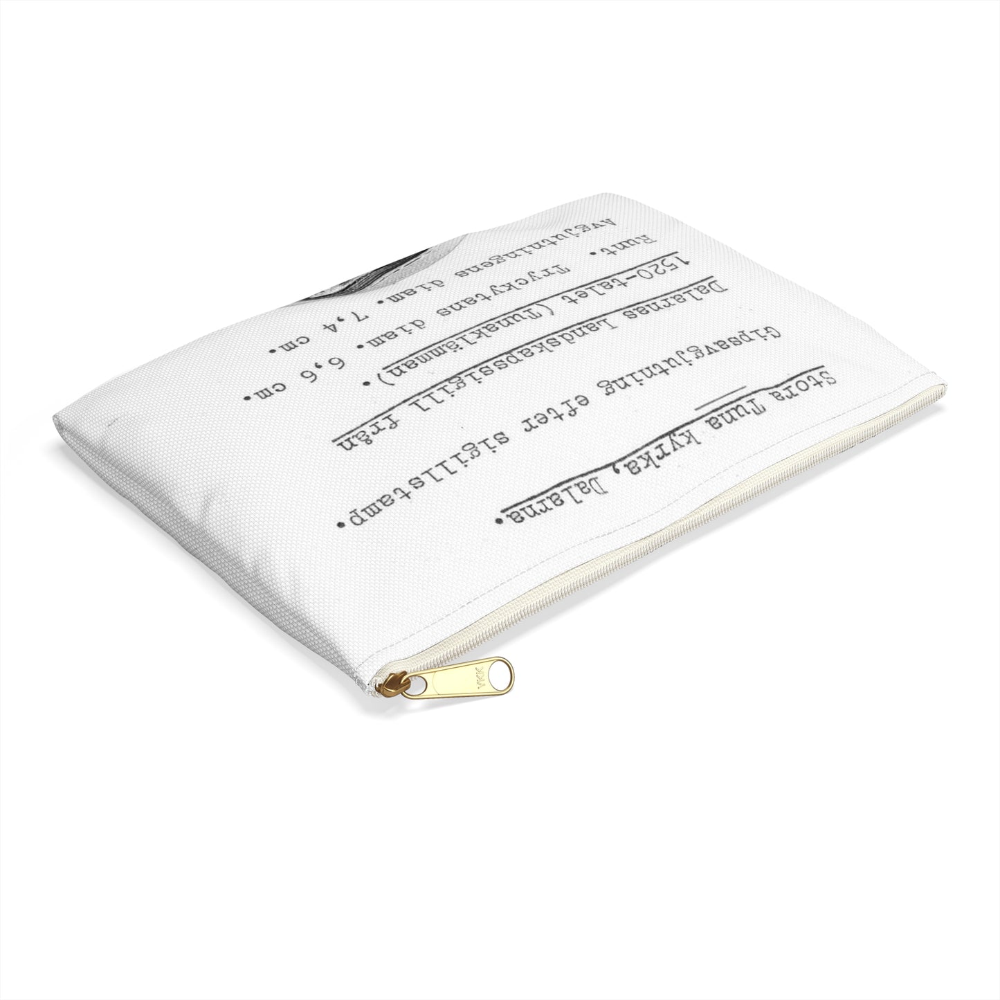 sigill (Dalarnas Landskapssigill från 1520-talet) Large Organizer Pouch with Black Zipper