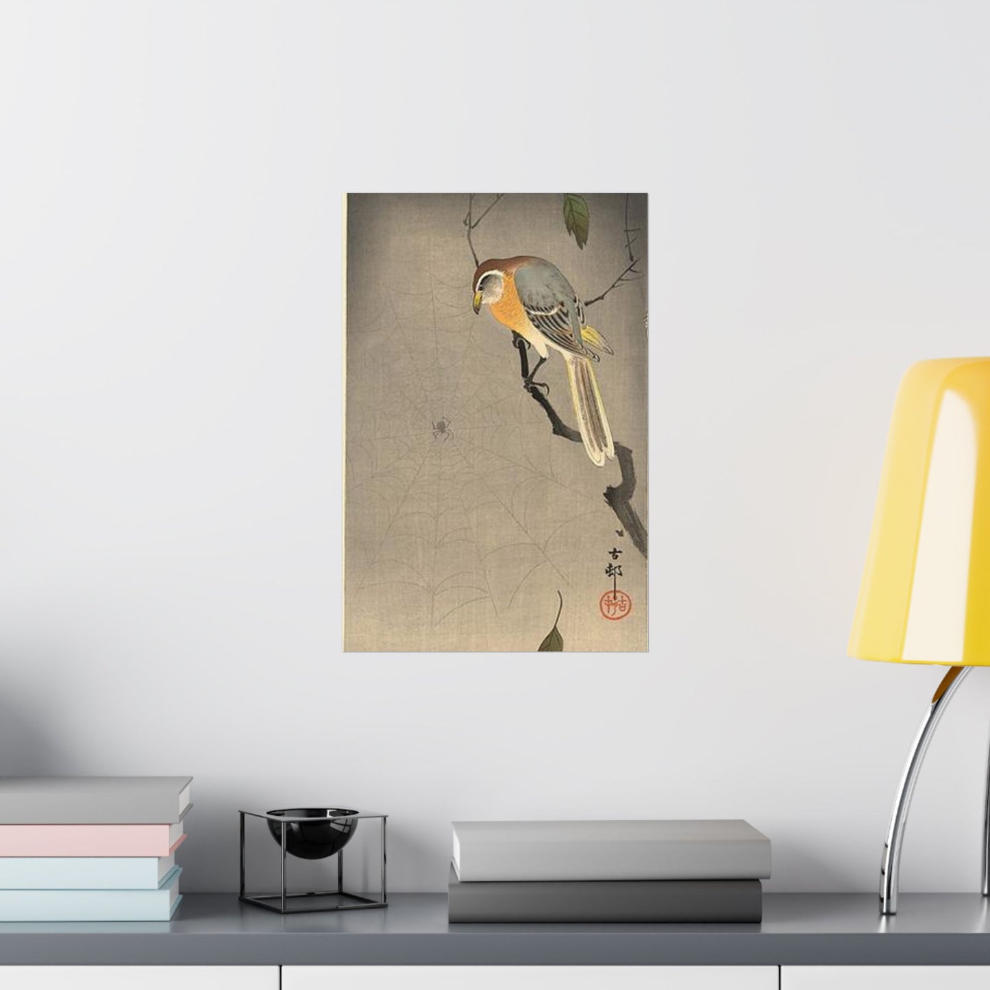 Koson - the-spiderweb, Ohara Koson High Quality Matte Wall Art Poster for Home, Office, Classroom