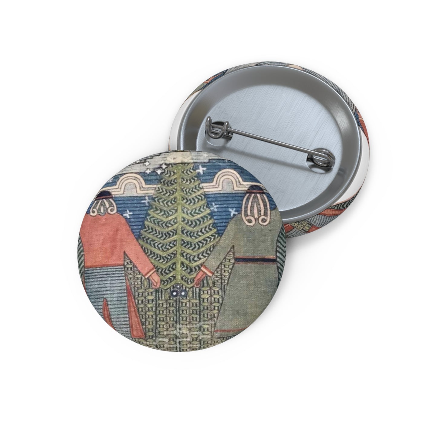 Joseph Alanen - Moonwatchers - Art nouveau public domain image Pin Buttons with Crisp Design