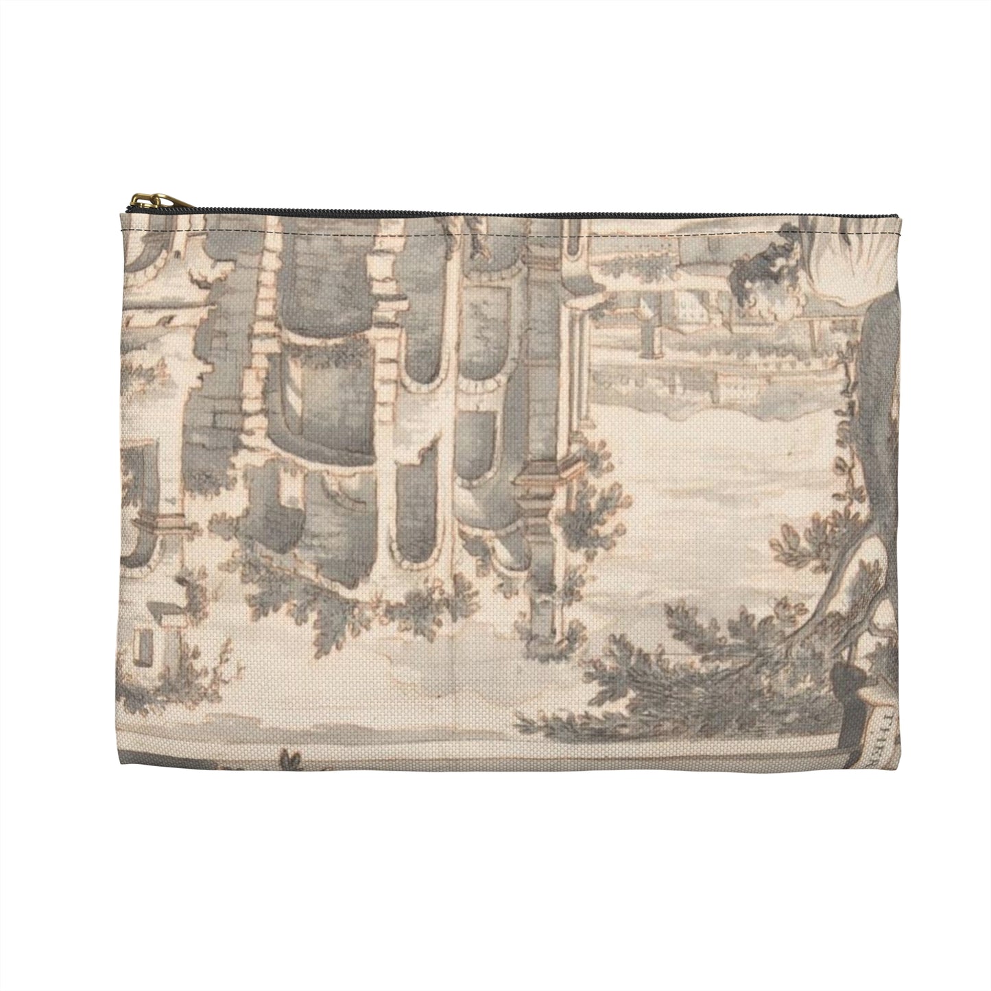 A Reconstruction of the Thermae of Diocletian (above) and a View of the Ruins (below) Large Organizer Pouch with Black Zipper