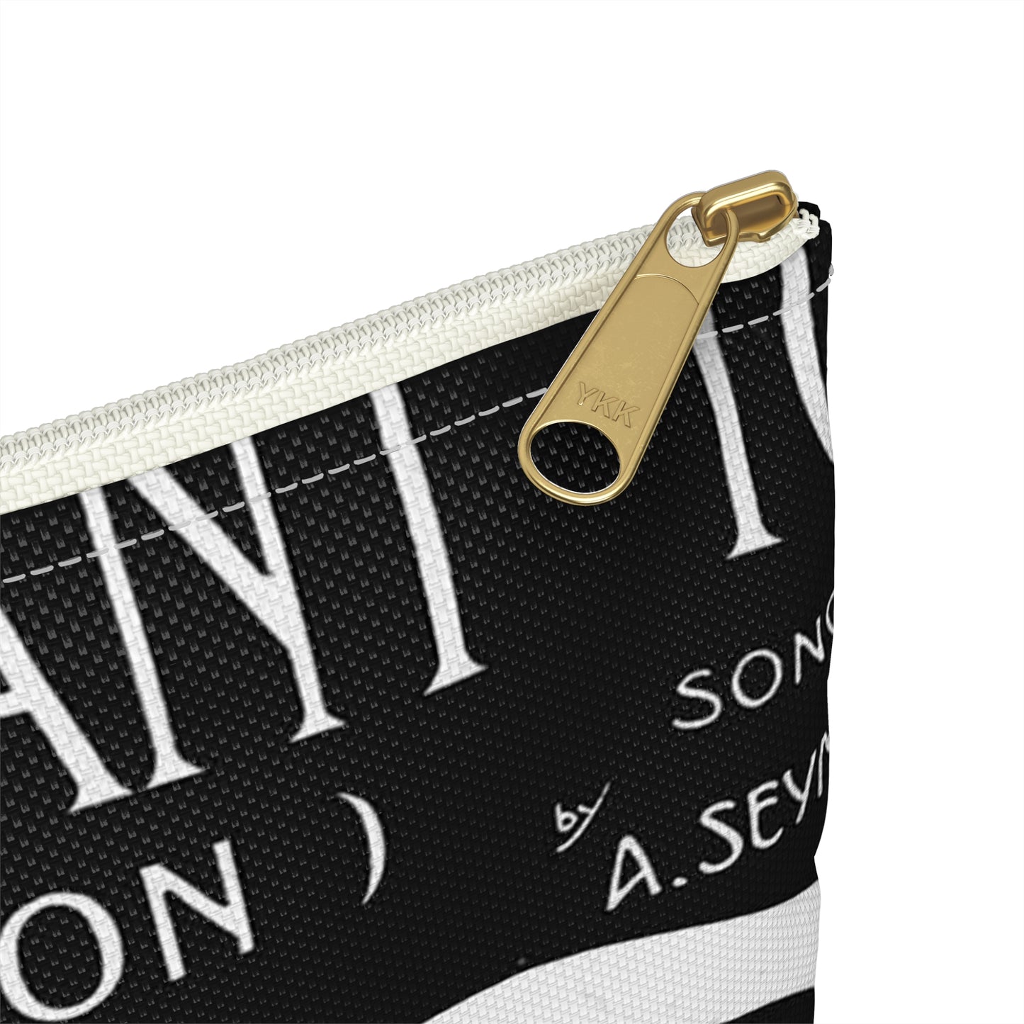 I don't want to (oh, come on) - Public domain American sheet music Large Organizer Pouch with Black Zipper