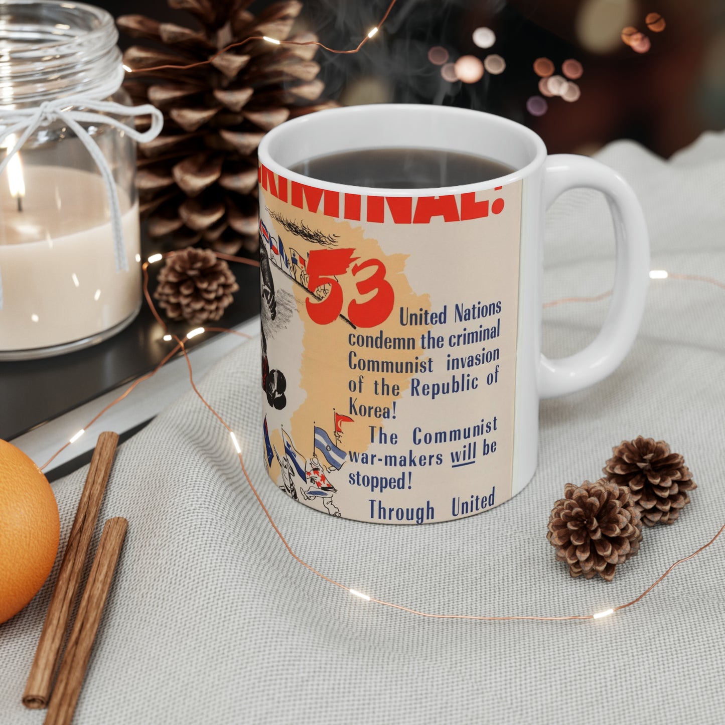 Stop Criminal!, Cold War American Propaganda poster Beautiful Novelty Ceramic Coffee Mug 11oz