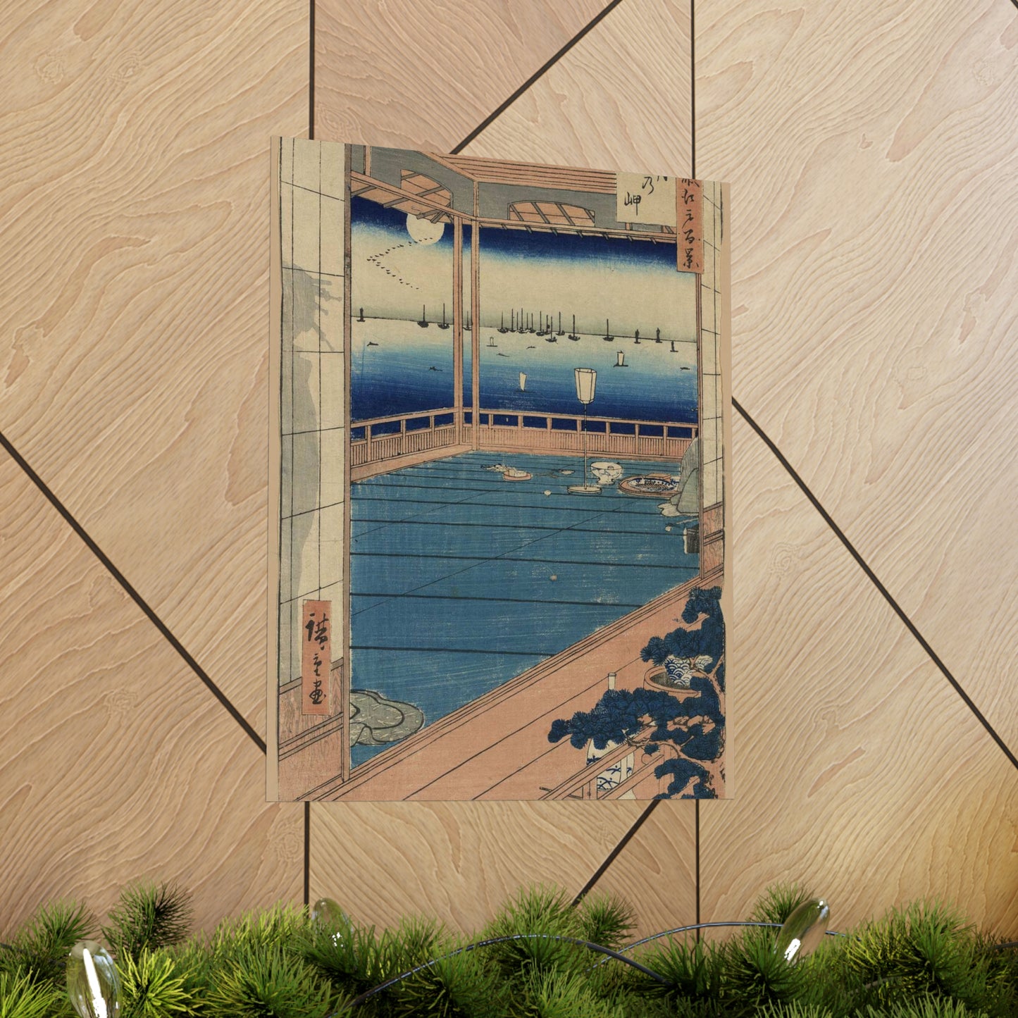 Tsuki no misaki, Andō Hiroshige - Ukiyo e print High Quality Matte Wall Art Poster for Home, Office, Classroom