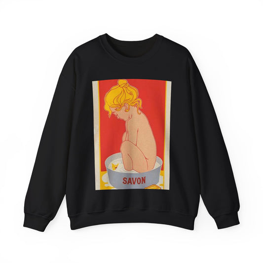 Affiche belge pour le "Savon Starlight". Black Heavy Blend Adult Crew Neck SweatShirt