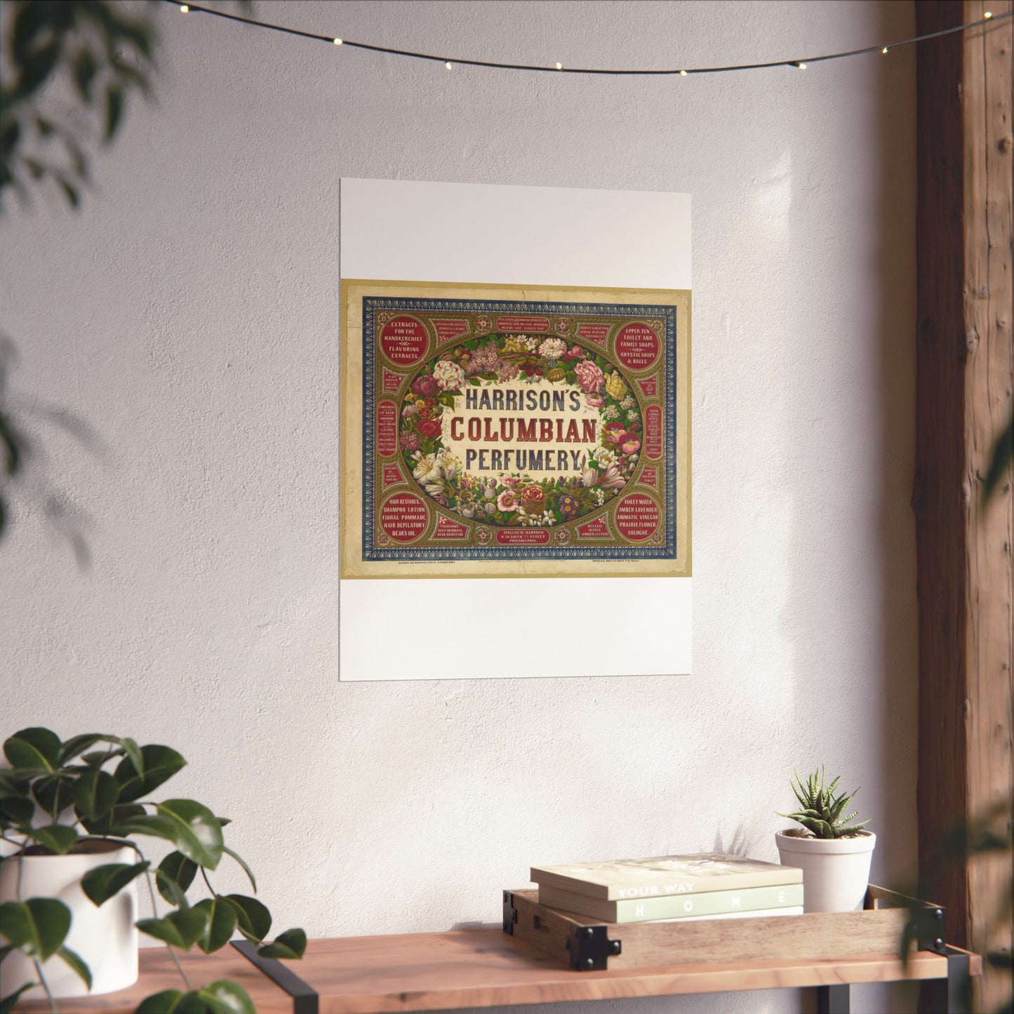Harrison's Columbian perfumery / Designed and drawn on stone by Alphonse Bigot. High Quality Matte Wall Art Poster for Home, Office, Classroom