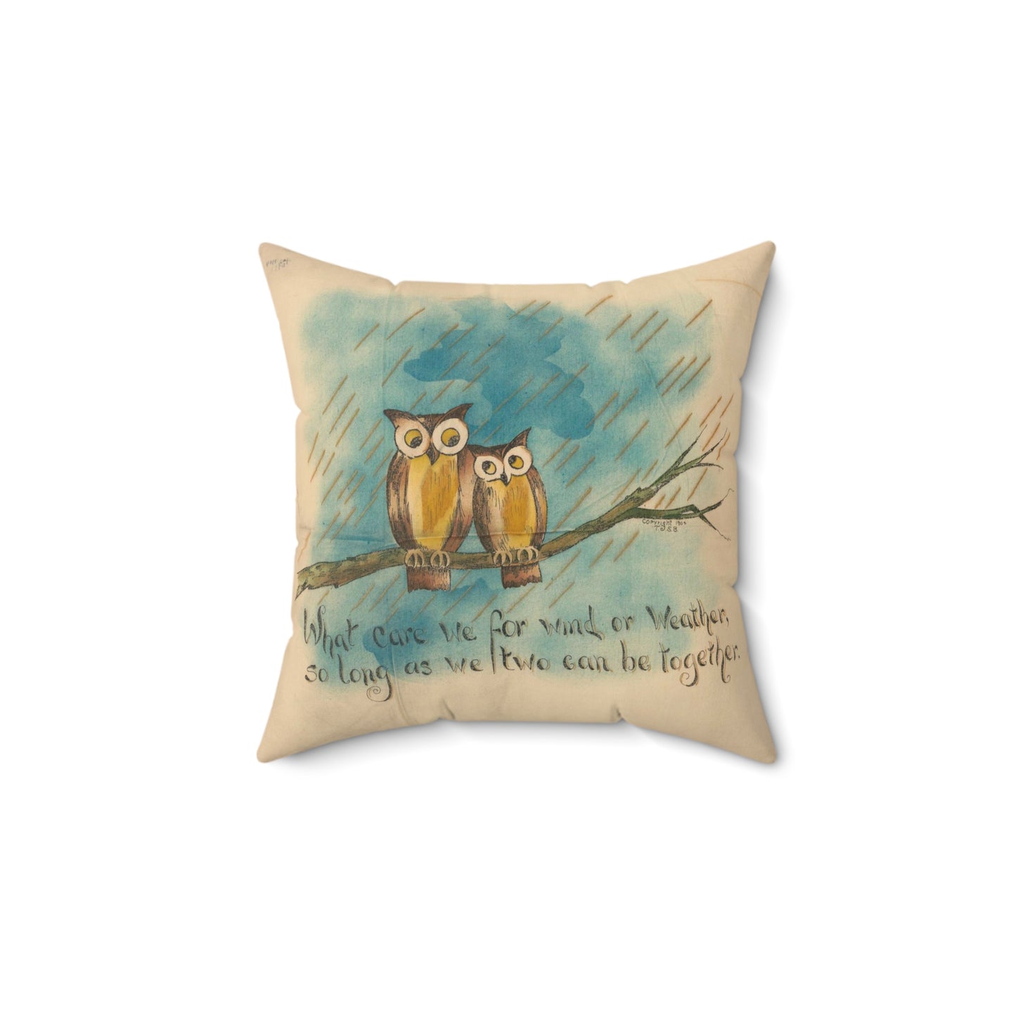 What care we for wind or weather, so long as we two can be together Decorative Accent Square Pillow