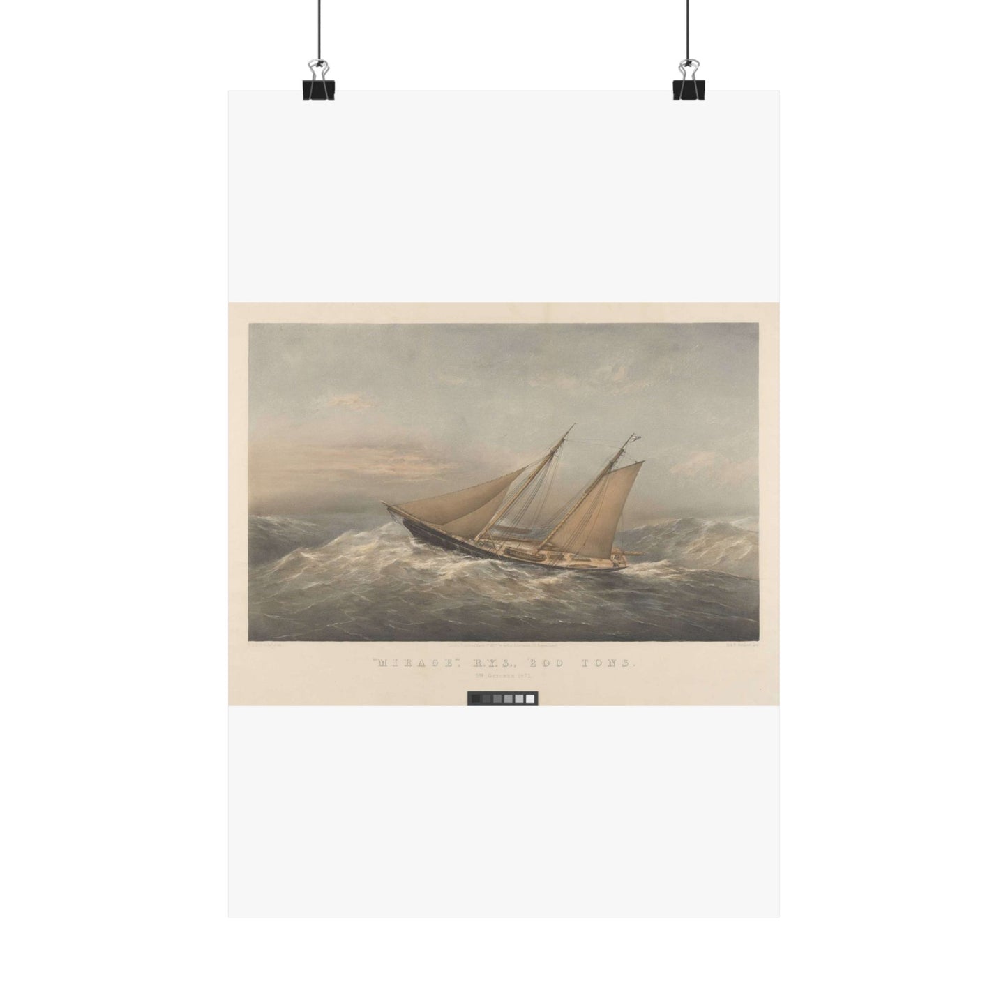 Mirage, R.Y.S., 200 Tons. 5th October 1872 RMG PY8772 High Quality Matte Wall Art Poster for Home, Office, Classroom