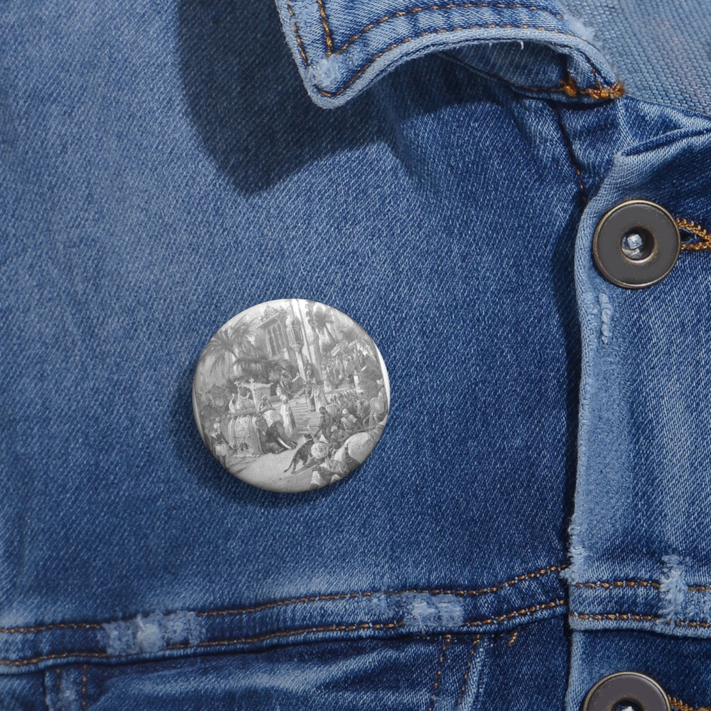 Journey to the East - Nicolas II Asia Tour by Ukhtomsky Pin Buttons with Crisp Design