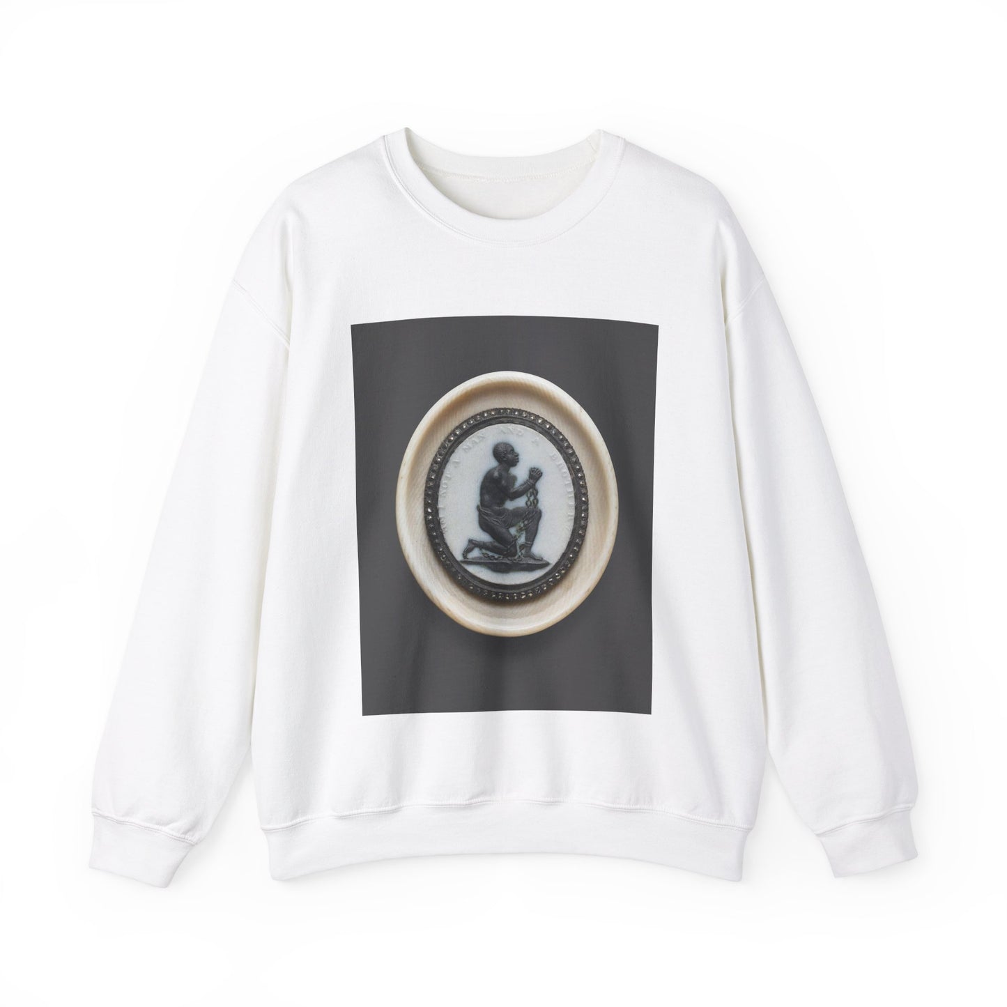 Anti-Slavery Medallion, Wedgwood porcelain manufactory, England White Heavy Blend Adult Crew Neck SweatShirt