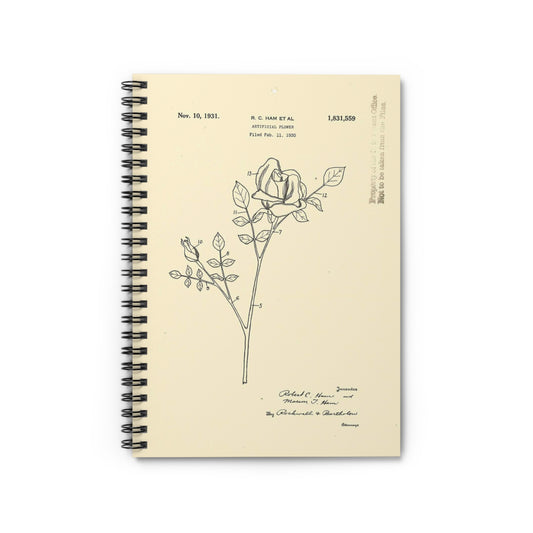 Patent Case File No. 1,831,559, Artificial Flower, Inventor(s)- Robert C. Ham and Marion T. Ham. - DPLA - 08745302078898b8870d70b04cb216a9 (page 5) Spiral Bound Ruled Notebook with Printed Cover