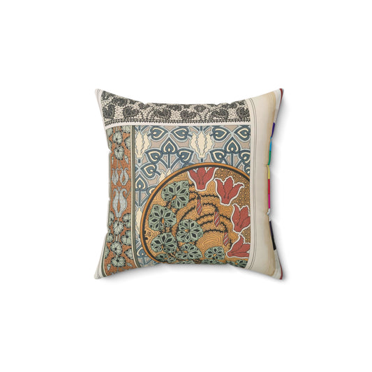 Cyclamen, E. Hervegh. Eugene Grasset, compiler Decorative Accent Square Pillow