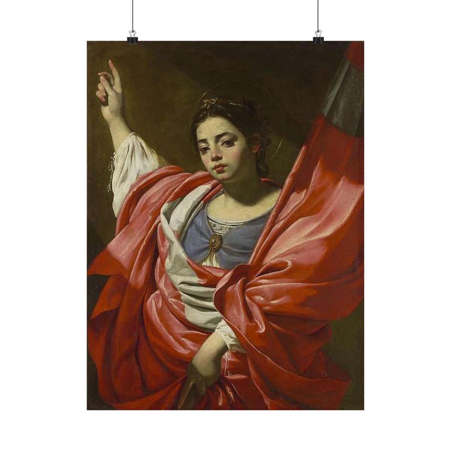 Vouet - School of - St. Ursula, c. 1620, 1961.285 High Quality Matte Wall Art Poster for Home, Office, Classroom