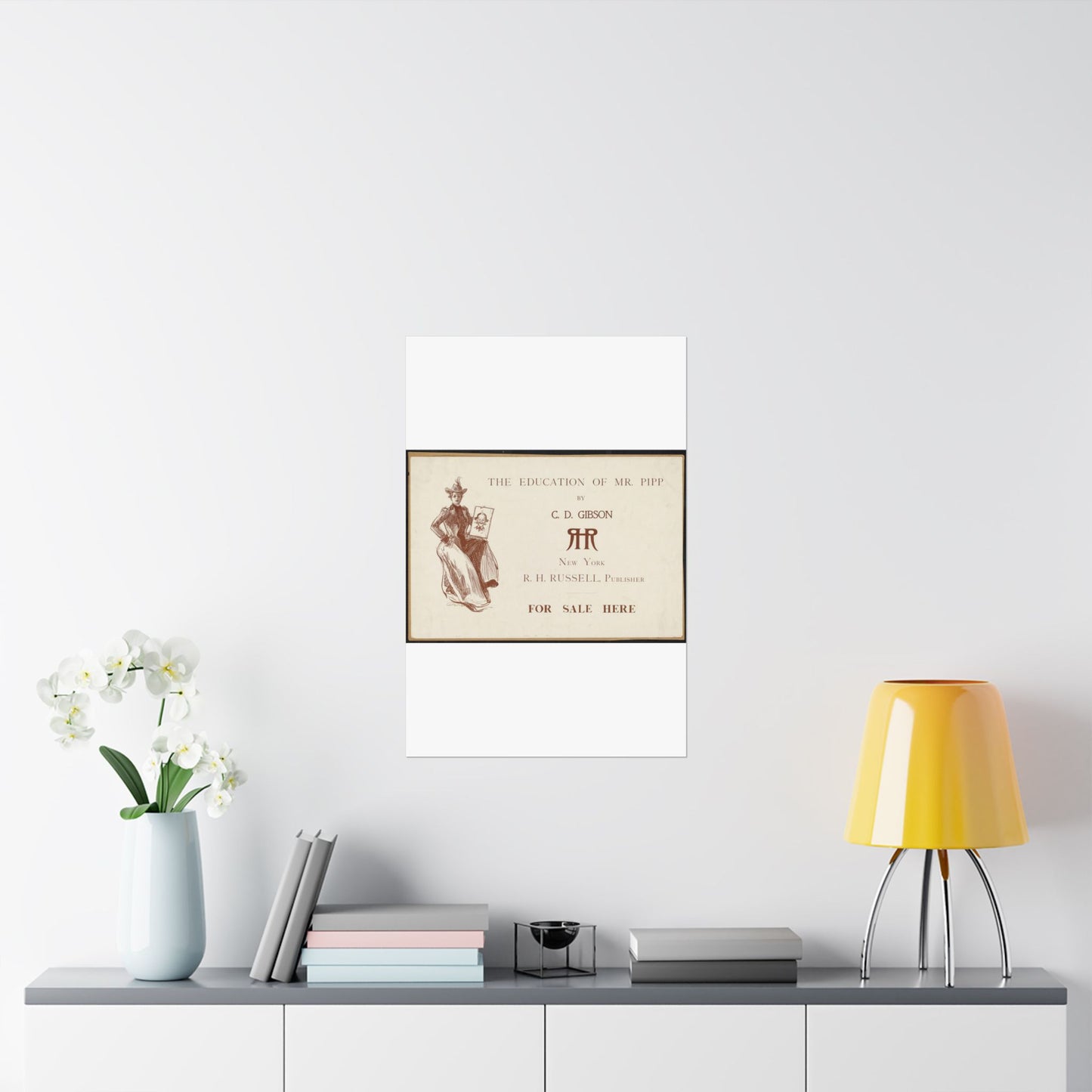 The education of Mr. Pipp by C. D. Gibson High Quality Matte Wall Art Poster for Home, Office, Classroom