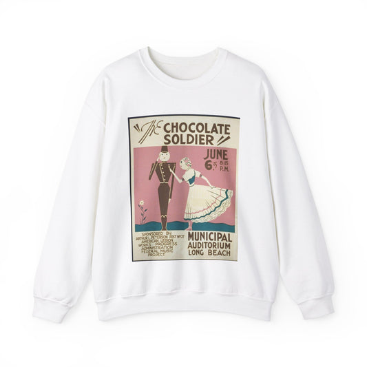 "The chocolate soldier" - WPA poster, Public domain, Library of Congress White Heavy Blend Adult Crew Neck SweatShirt