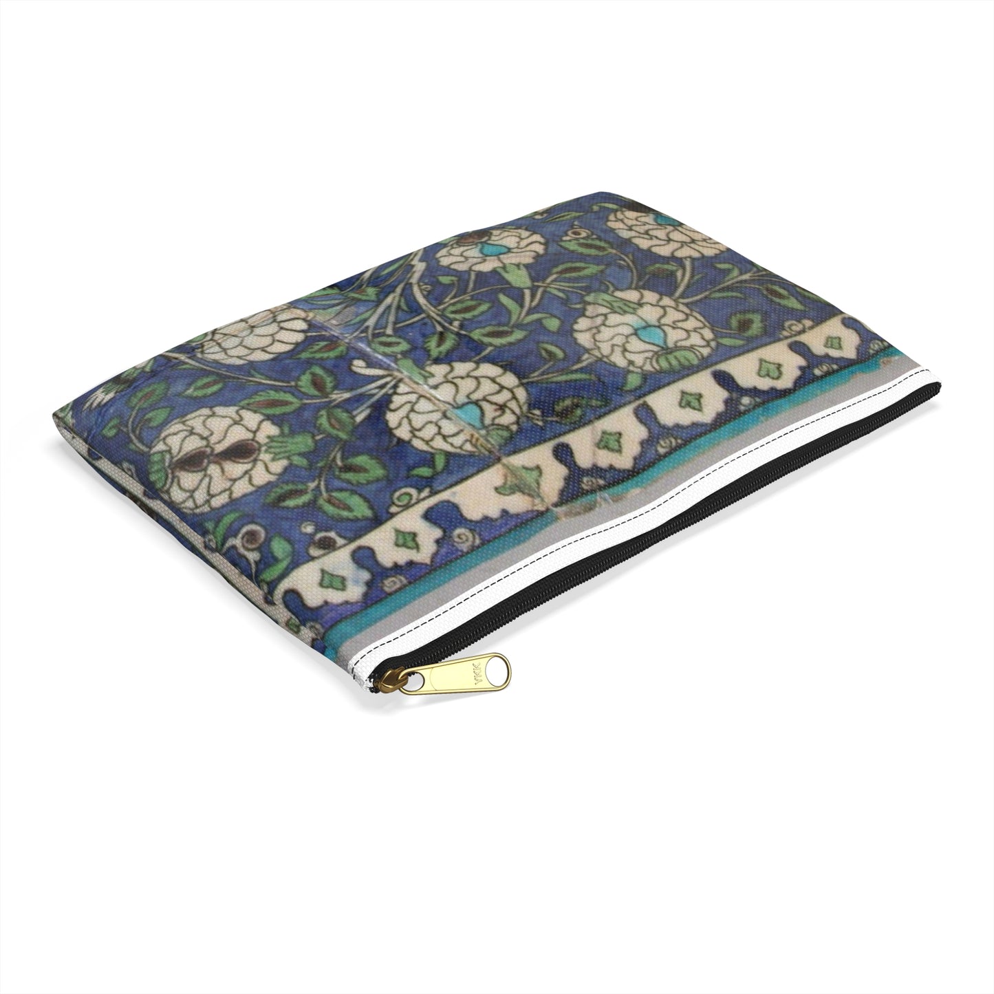 Tile Panel, 15th century - Public domain photo of museum object Large Organizer Pouch with Black Zipper