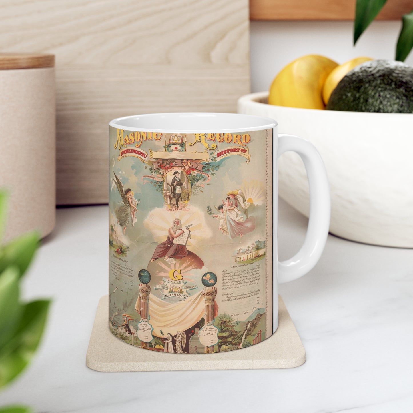 Masonic record, emblematic history of F. and A.M Beautiful Novelty Ceramic Coffee Mug 11oz