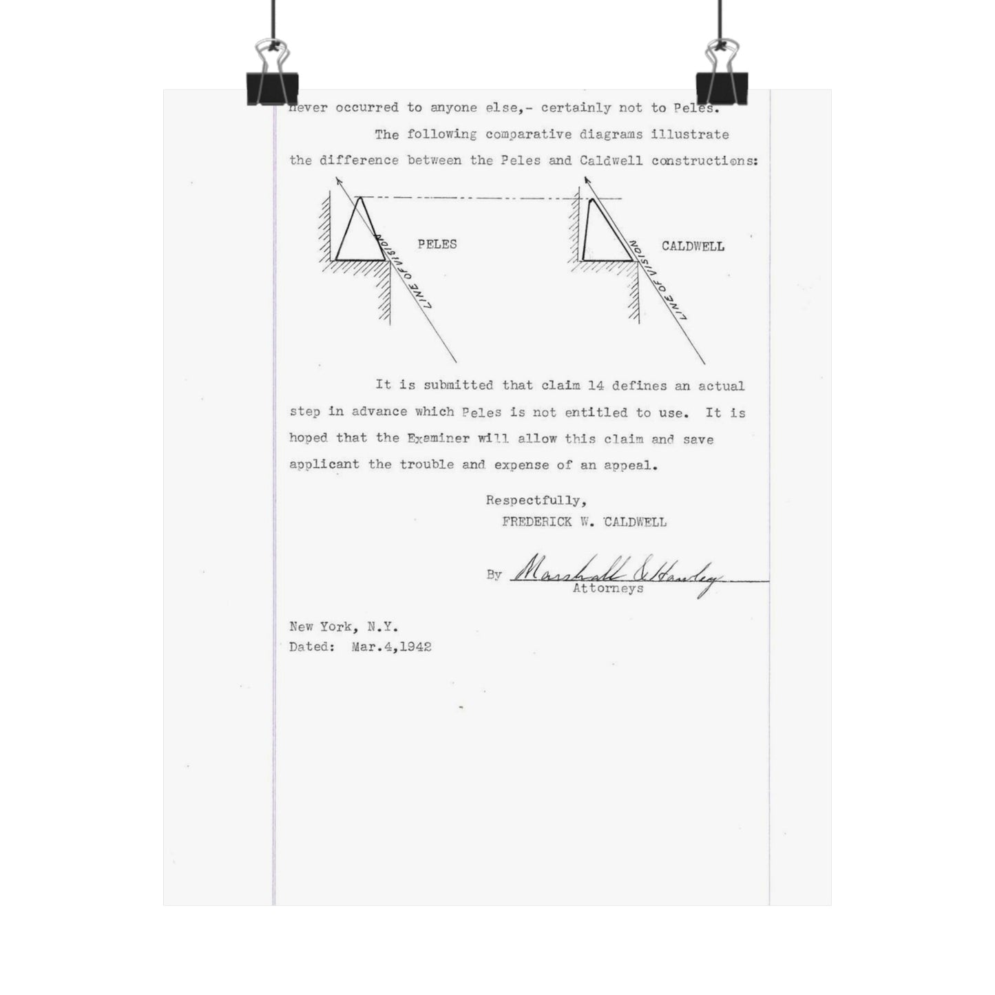 Patent Case File No. 2,298,194, Birdproofing, Inventor- Frederick W. Caldwell. - DPLA - 74c301010ed26c59dcbf62dd3cb26c47 (page 52) High Quality Matte Wall Art Poster for Home, Office, Classroom