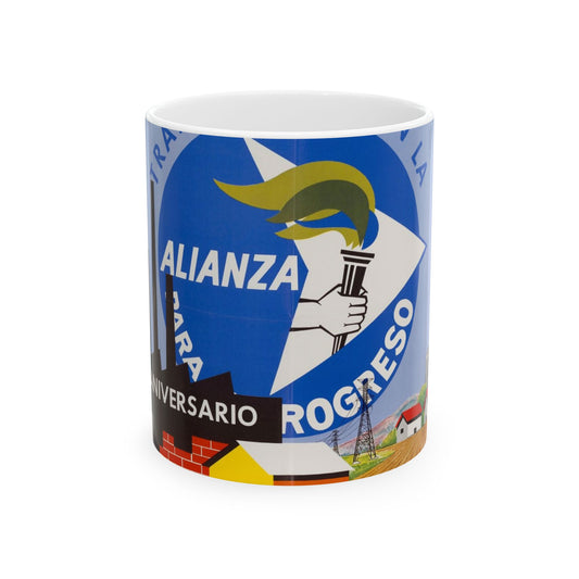 Alliance Posters, Cold War American Propaganda poster Beautiful Novelty Ceramic Coffee Mug 11oz