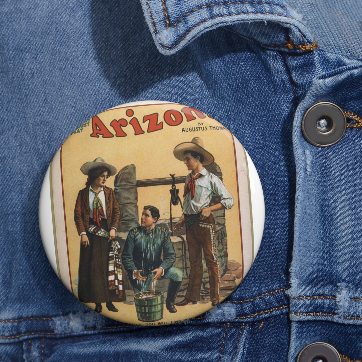 Arizona America's greatest play. Pin Buttons with Crisp Design