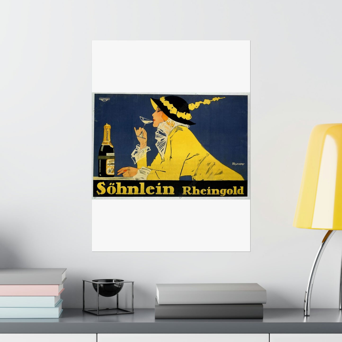 Fritz Rumpf (1888-1949) - Söhnlein Rheingold, c. 1910 High Quality Matte Wall Art Poster for Home, Office, Classroom