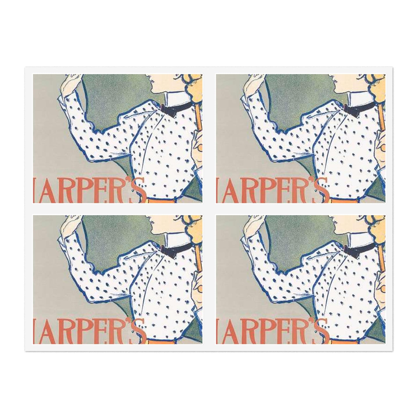 Edward Penfield, Harper's April Laminated UV Protective Vinyl Stickers