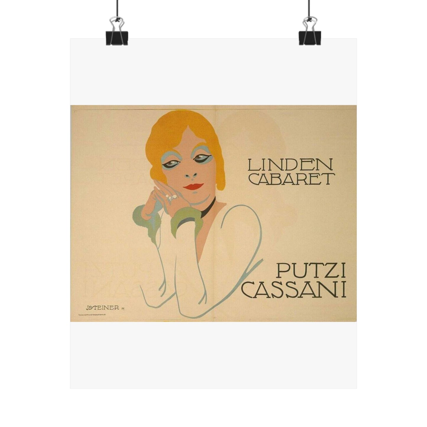 Putzi Cassani - Linden Cabaret - Jo Steiner, 1914 High Quality Matte Wall Art Poster for Home, Office, Classroom