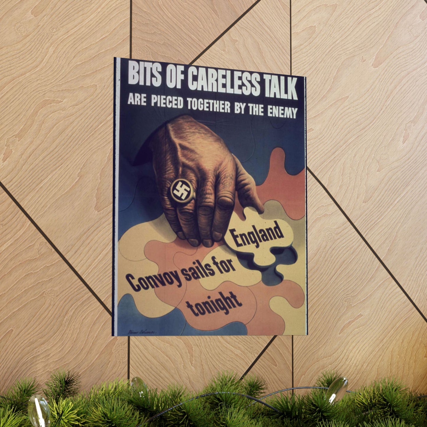 "Bits of careless talk are pieced together by the enemy" - NARA - 513972 High Quality Matte Wall Art Poster for Home, Office, Classroom