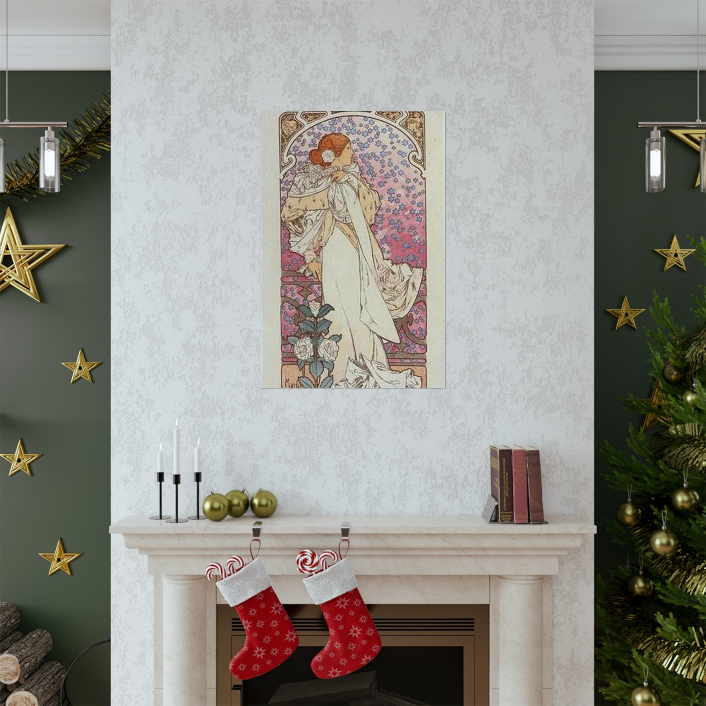 Affiche pour le Théâtre de la Renaissance, "la Dame aux Camélias". High Quality Matte Wall Art Poster for Home, Office, Classroom