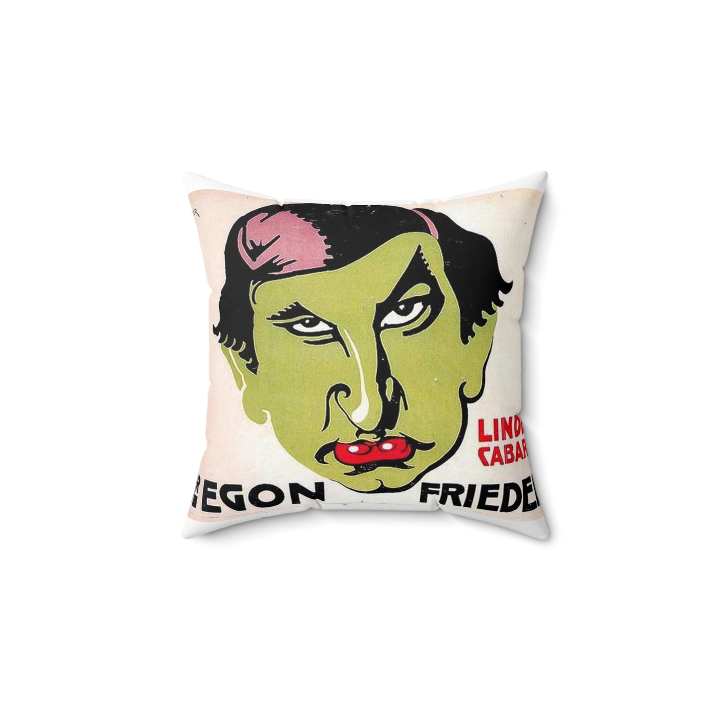 Dr. Egon Friedell im Lindencabaret, Berlin. Plakat, 1913 Decorative Accent Square Pillow