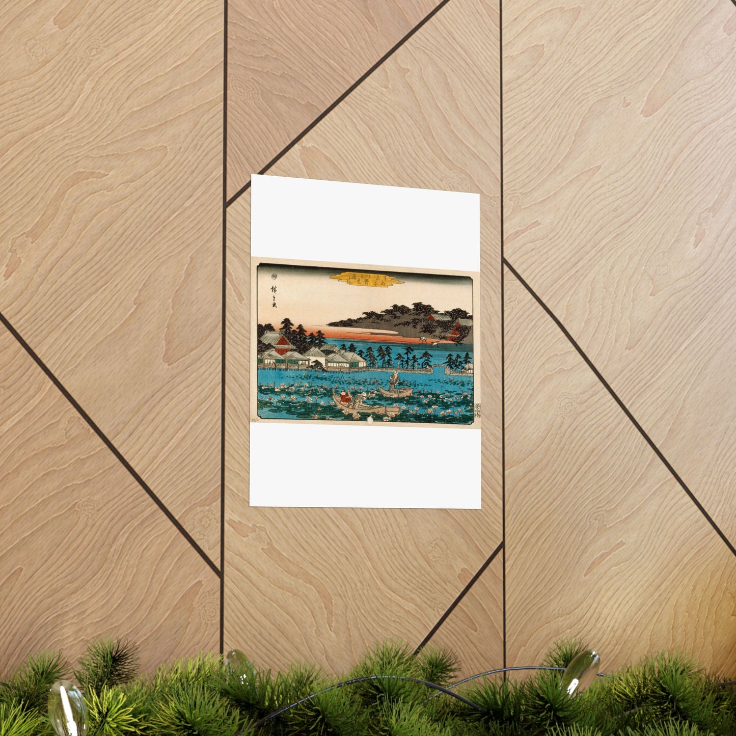 Shinobazu Pond at Ueno LACMA M.71.100.23 High Quality Matte Wall Art Poster for Home, Office, Classroom