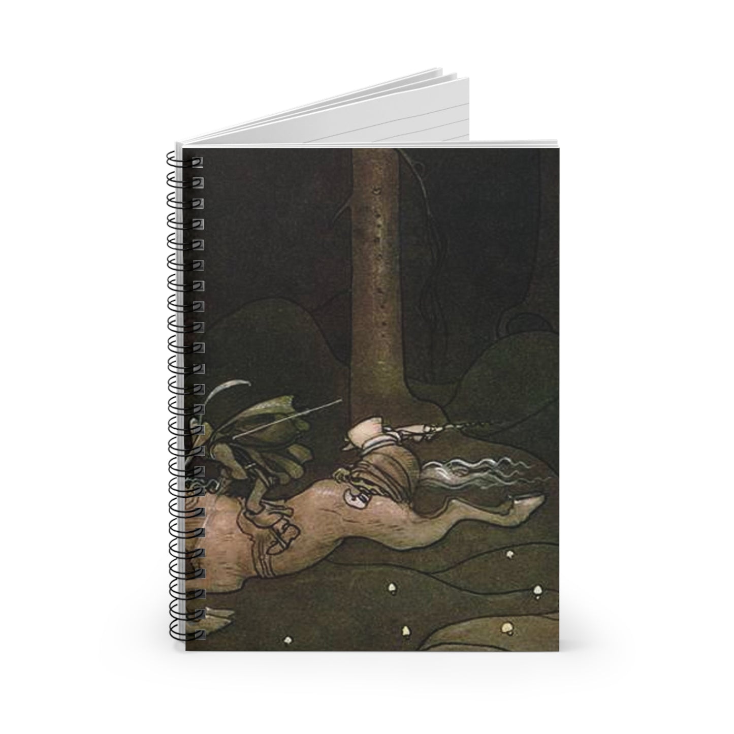 Trollritten 2 by John Bauer 1910 Spiral Bound Ruled Notebook with Printed Cover