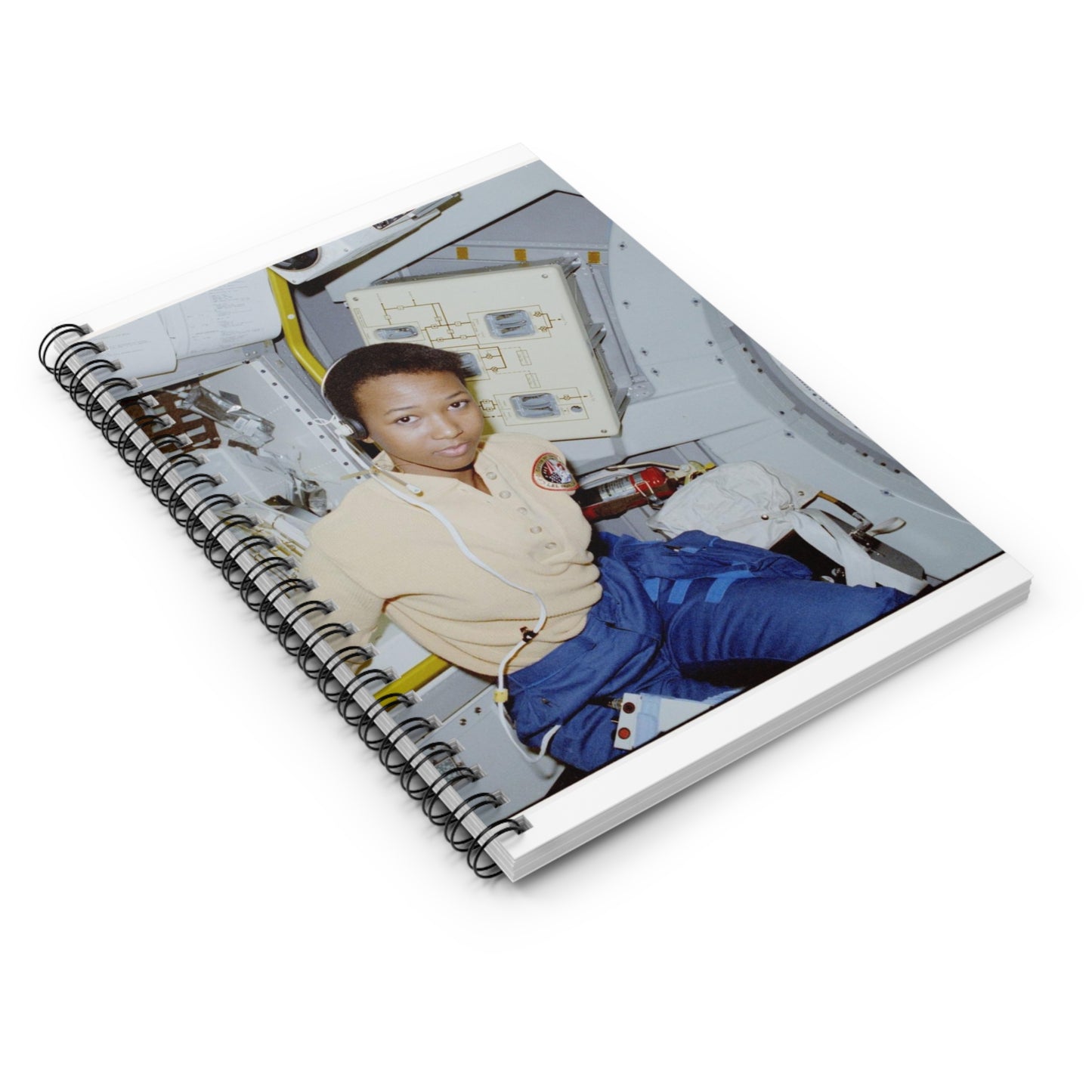 S47-211-013 - STS-047 - STS-47 MS Jemison in SL-J Spiral Bound Ruled Notebook with Printed Cover