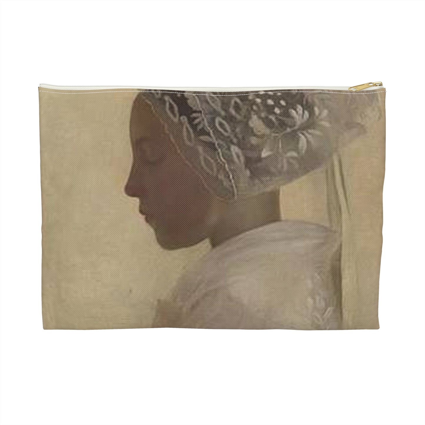 Gaston la touche a maiden in contemplation Large Organizer Pouch with Black Zipper