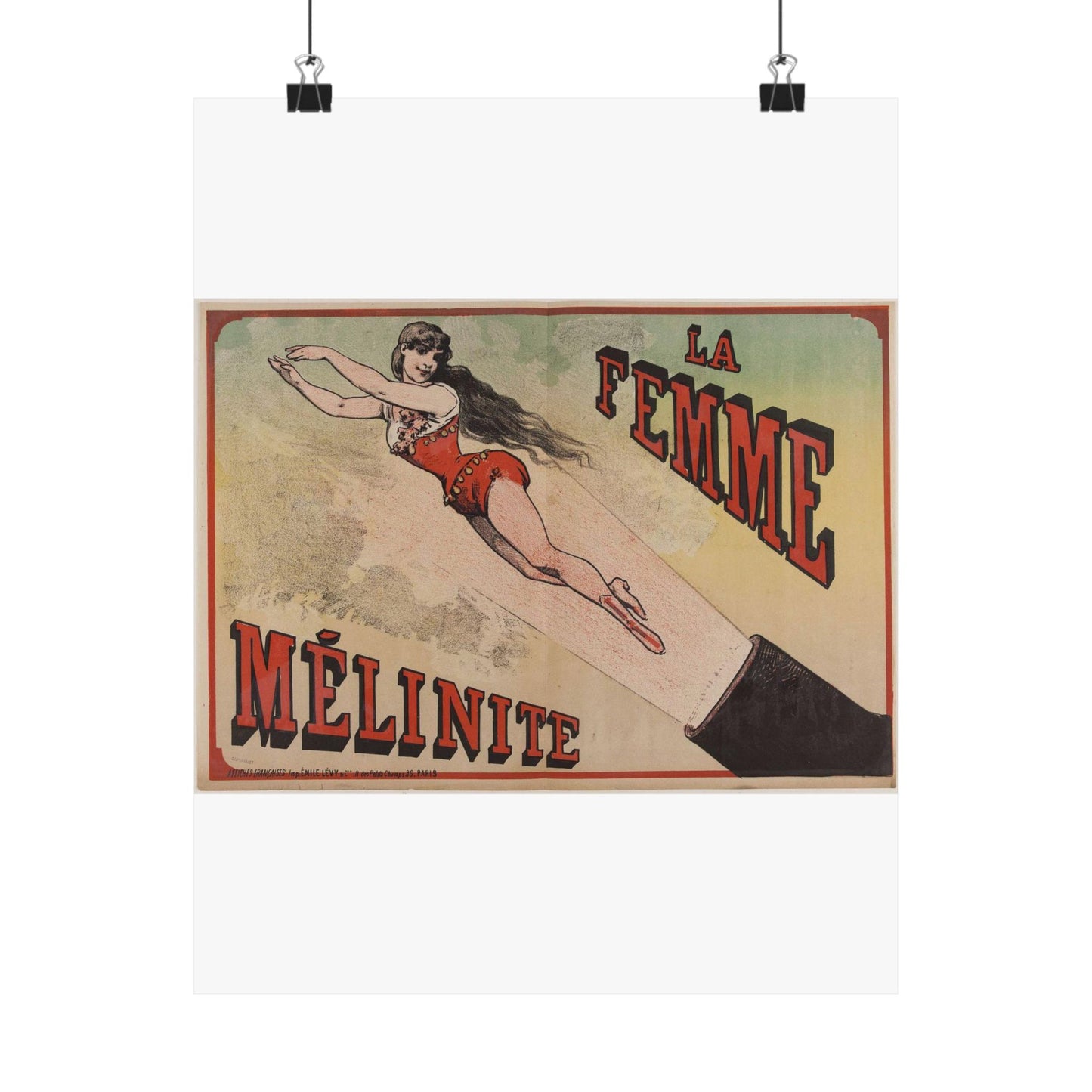 Emile Levy - LA/ FEMME/ MELINITE, anonyme, estampe, France High Quality Matte Wall Art Poster for Home, Office, Classroom