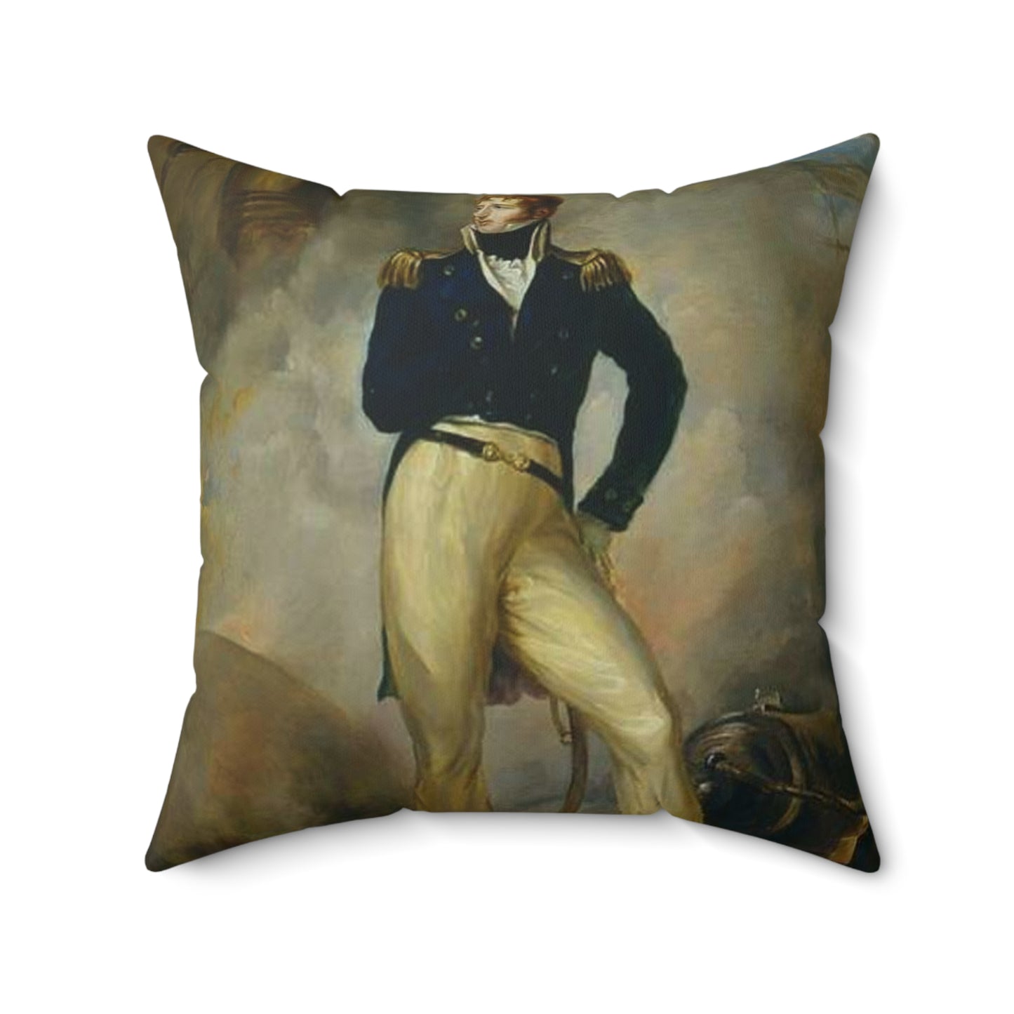 Lord Cochrane 1807 - Public domain  painting Decorative Accent Square Pillow