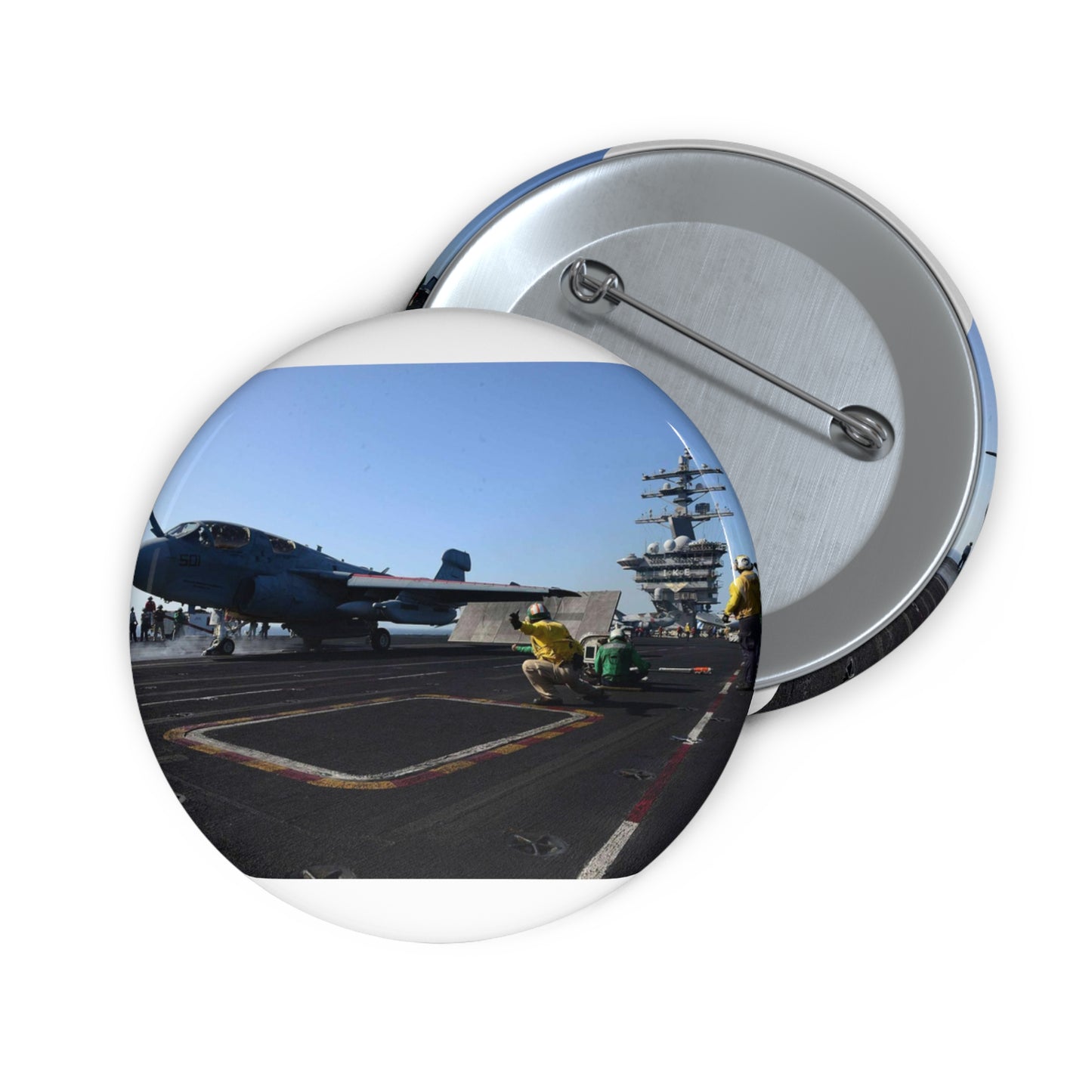 An EA-6B Prowler assigned to the Patriots of Electronic Pin Buttons with Crisp Design