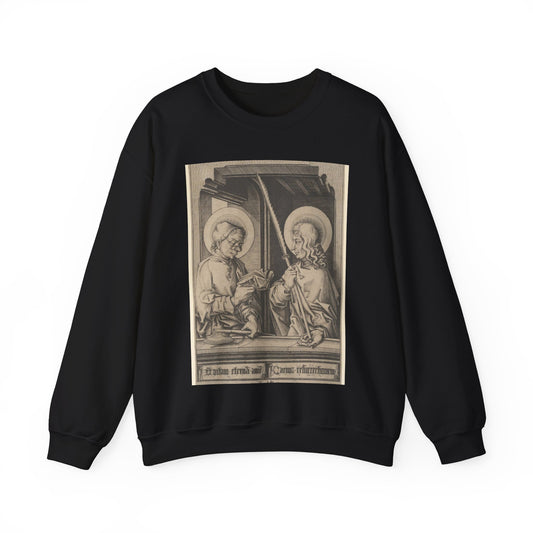 Saints Matthias and Judas Thaddaeus, from The Apostles Black Heavy Blend Adult Crew Neck SweatShirt