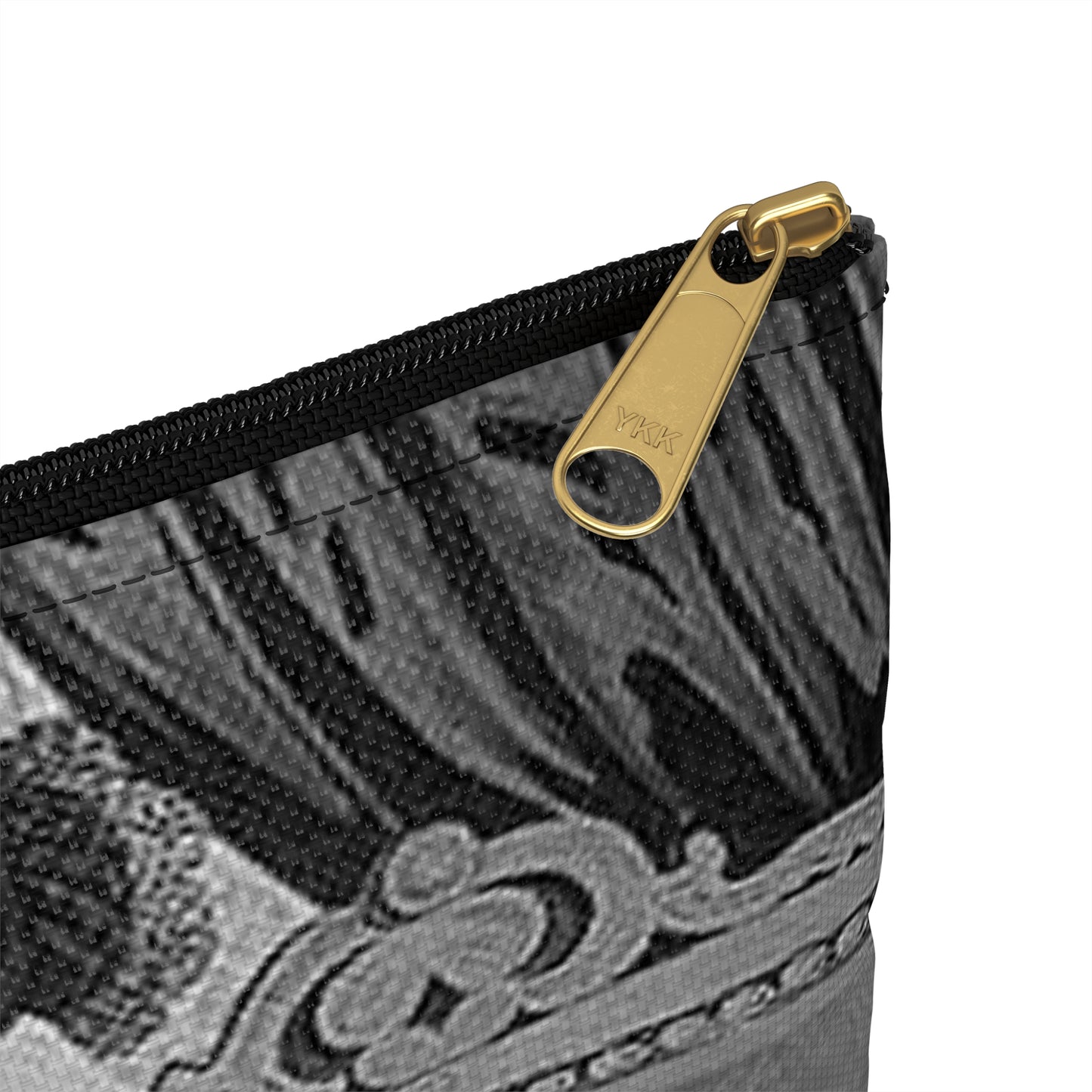 Amelia - Print, Library of Congress collection Large Organizer Pouch with Black Zipper