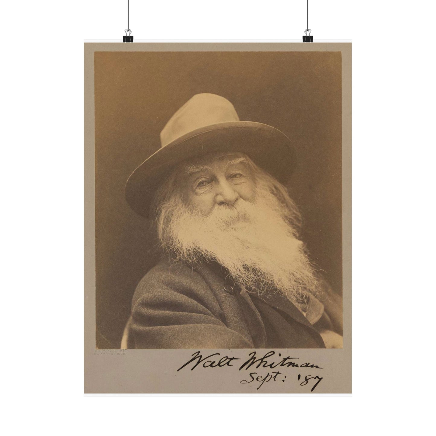 George C. Cox - Walt Whitman - Google Art Project High Quality Matte Wall Art Poster for Home, Office, Classroom