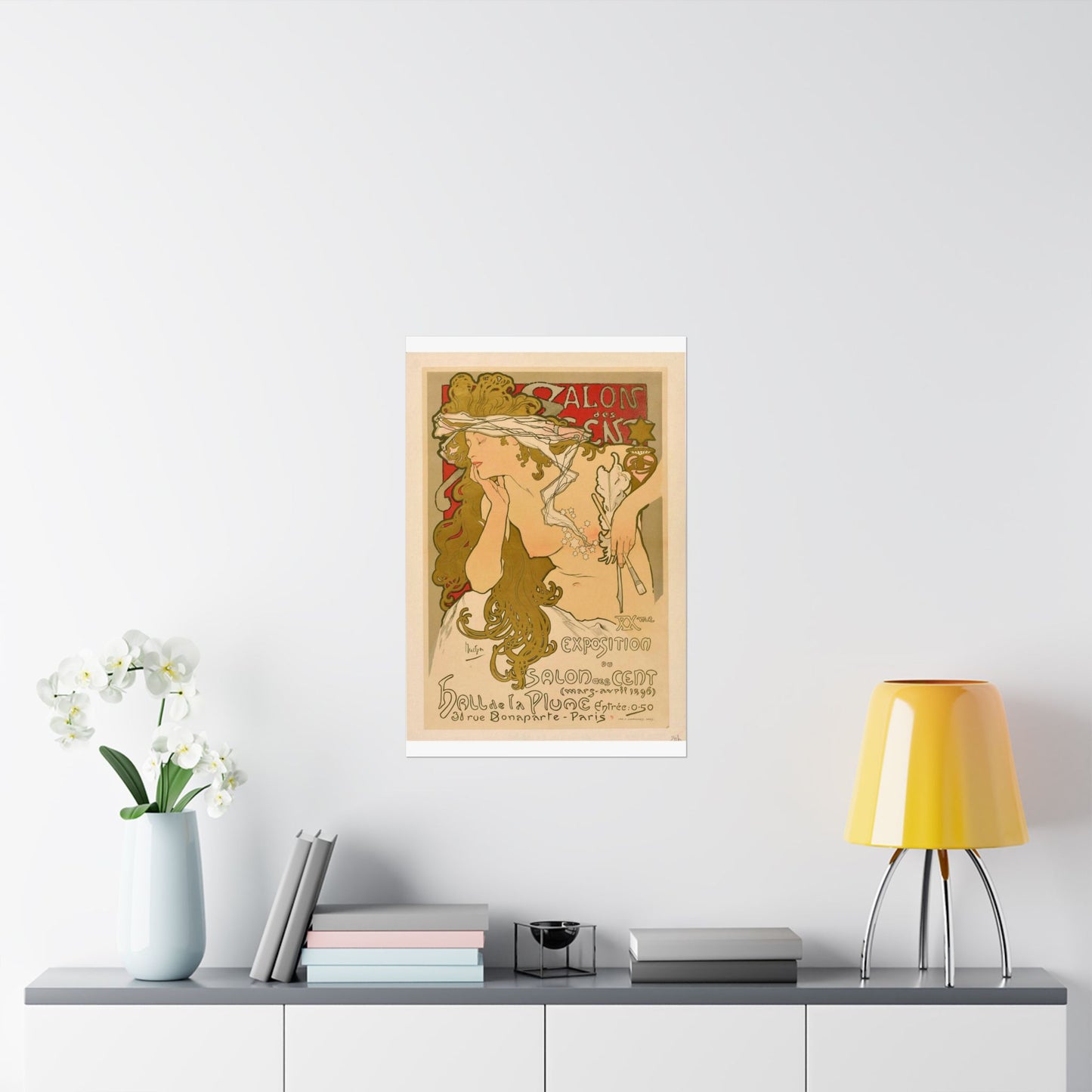 Salon des Cent (20) - mars 1896 High Quality Matte Wall Art Poster for Home, Office, Classroom