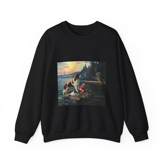 Found by Edward Mason Eggleston Black Heavy Blend Adult Crew Neck SweatShirt