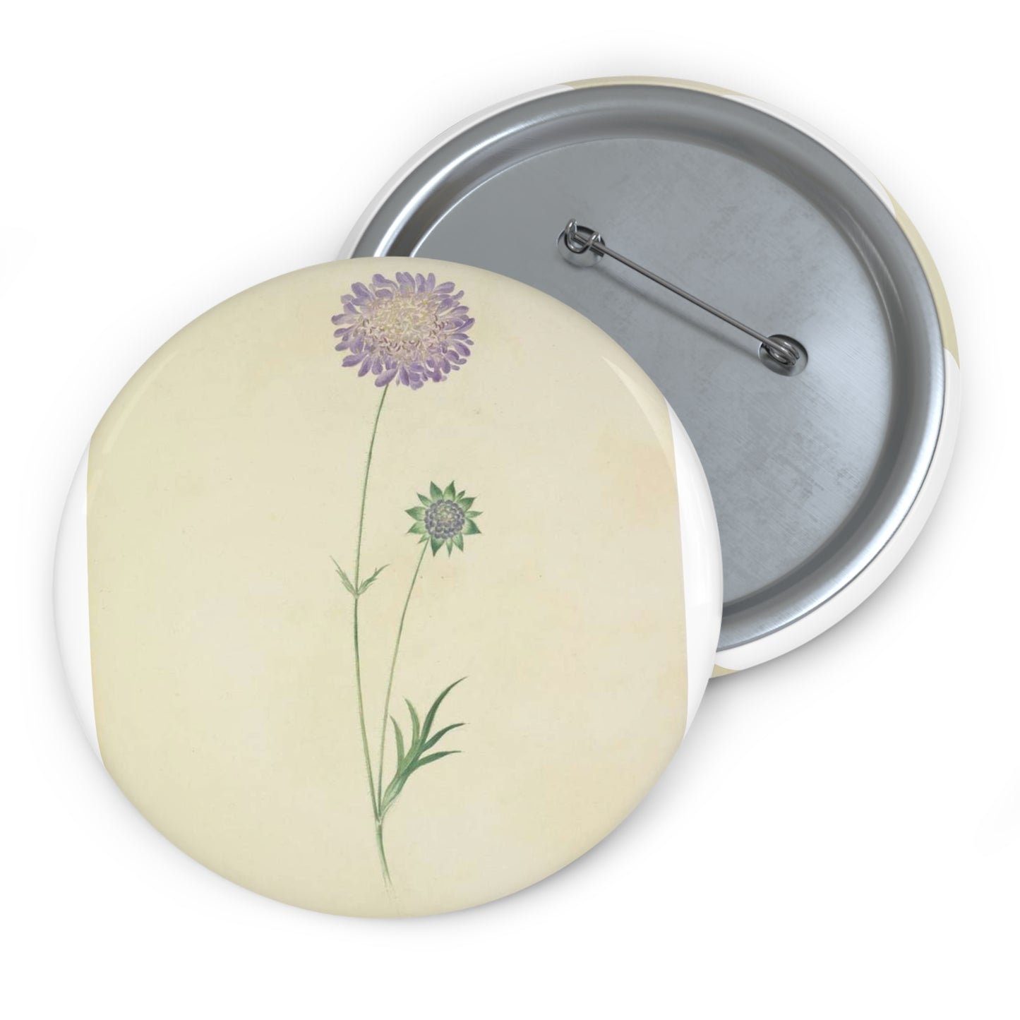 Scabiosa by Lydia Penrose Pin Buttons with Crisp Design