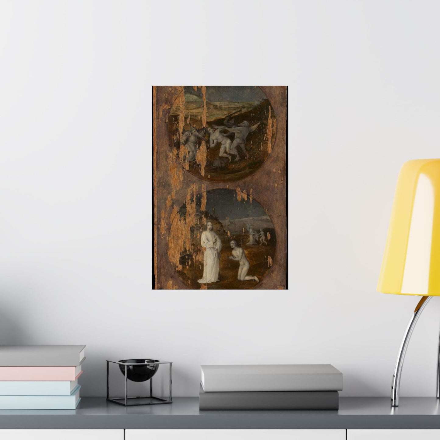 Flood Panels (The Flood – reverse), ca. 1508-1516 High Quality Matte Wall Art Poster for Home, Office, Classroom