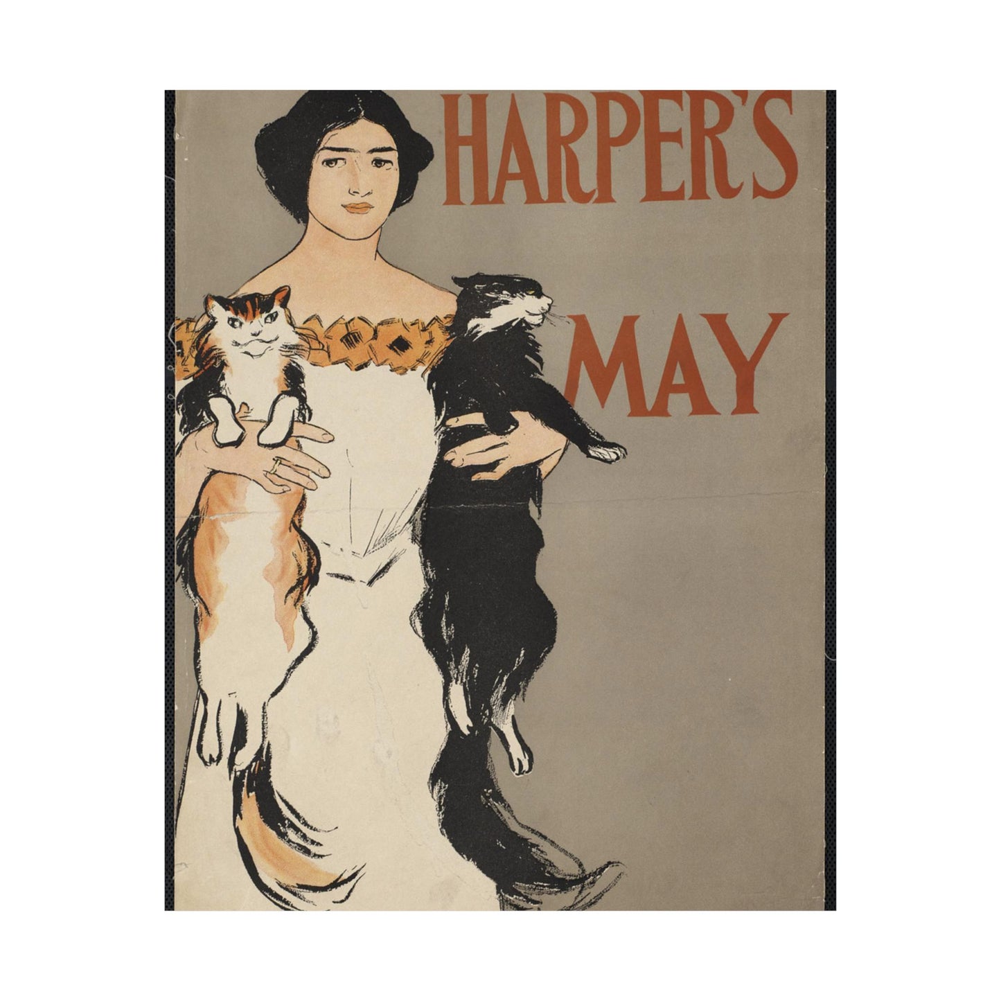 Edward Penfield - Harper's May, Art Nouveau Poster High Quality Matte Wall Art Poster for Home, Office, Classroom