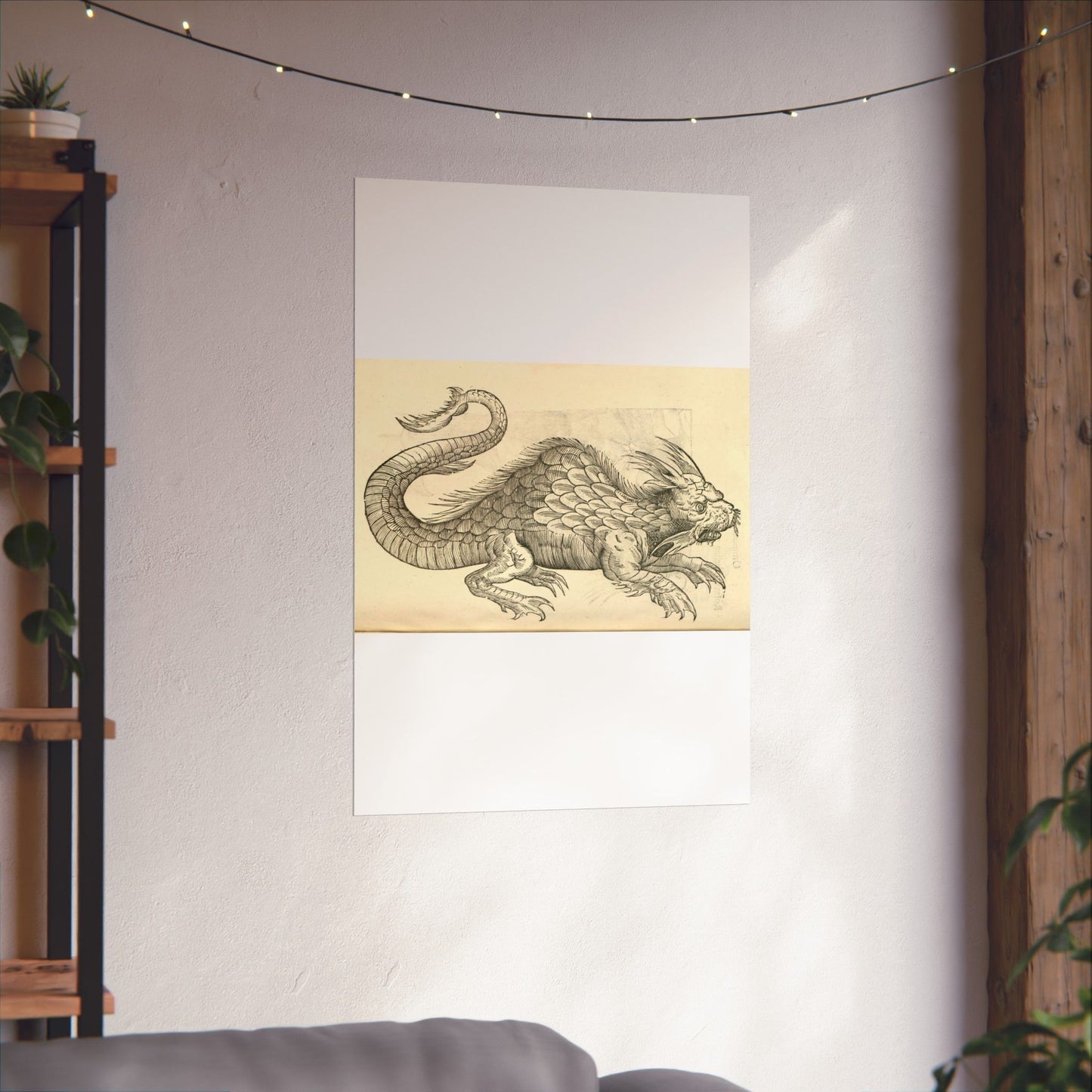 Orobonis Piscis effigies - Public domain portrait drawing  High Quality Matte Wall Art Poster for Home, Office, Classroom