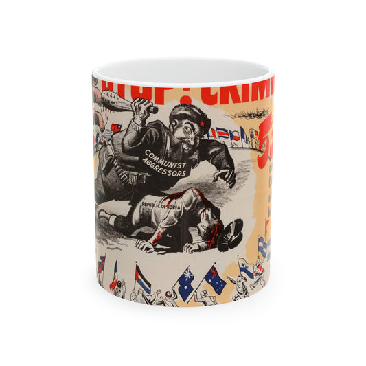 Stop Criminal!, Cold War American Propaganda poster Beautiful Novelty Ceramic Coffee Mug 11oz