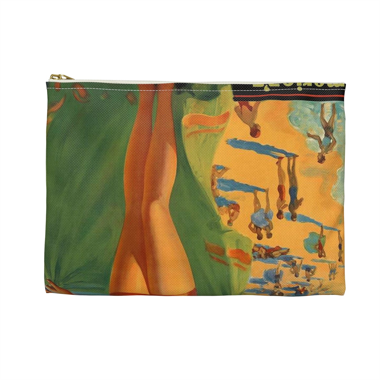 Atlantic City— America’s All-Year Resort, Pennsylvania Railroad, painting by Edward Mason Eggleston Large Organizer Pouch with Black Zipper