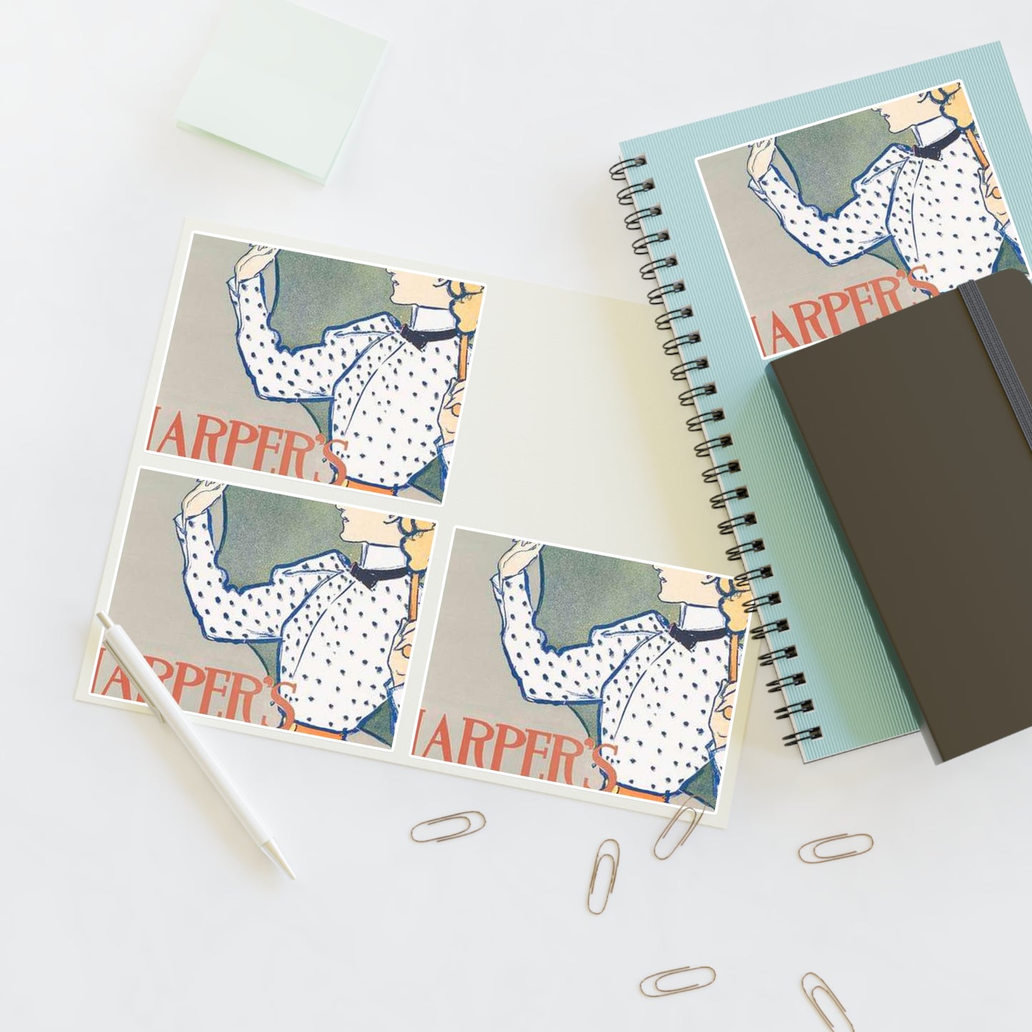 Edward Penfield, Harper's April Laminated UV Protective Vinyl Stickers