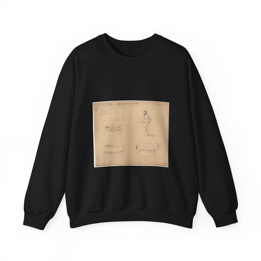 Patent drawing - Drawing of a Life Boat Public domain  image Black Heavy Blend Adult Crew Neck SweatShirt