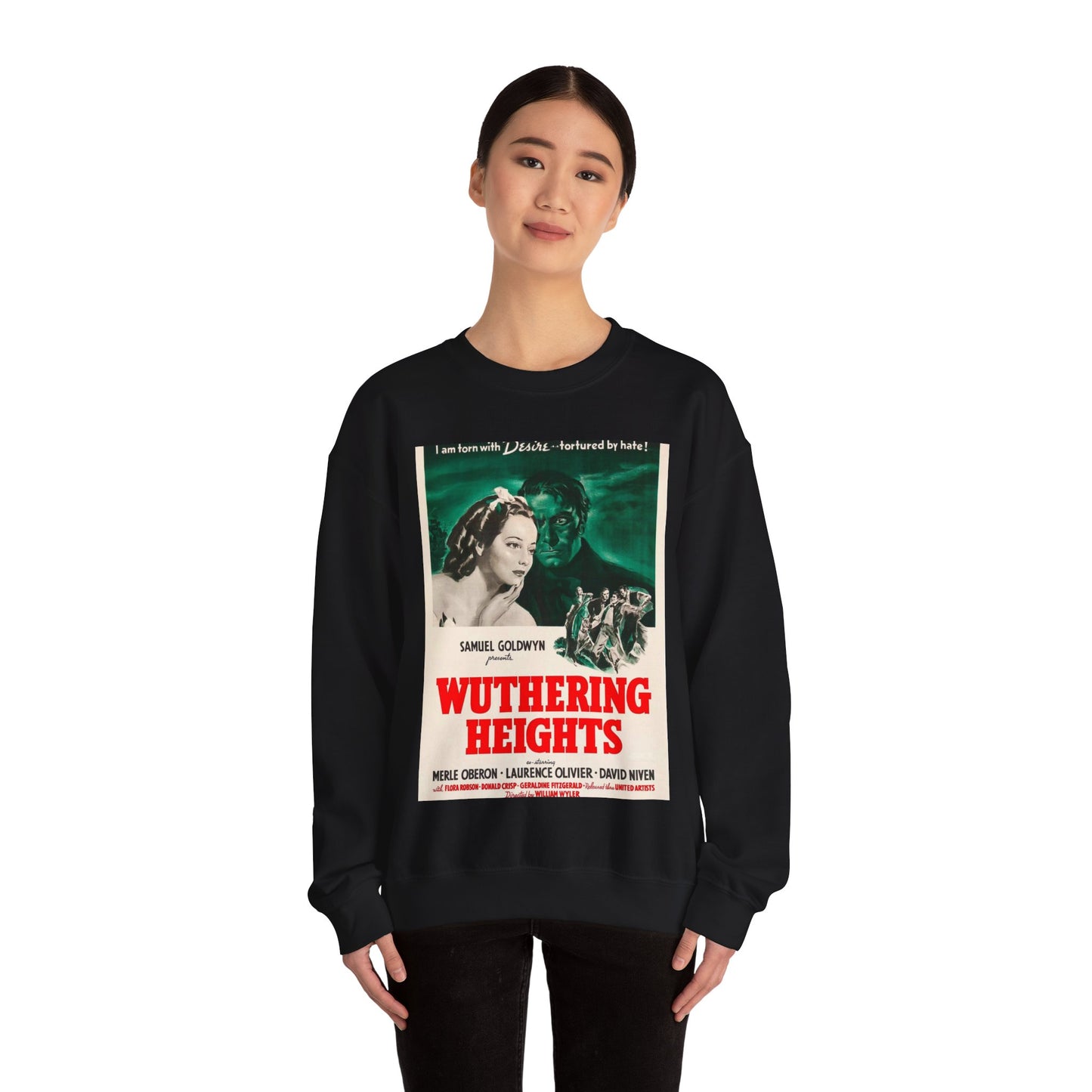 Wuthering Heights (1939 poster) Black Heavy Blend Adult Crew Neck SweatShirt